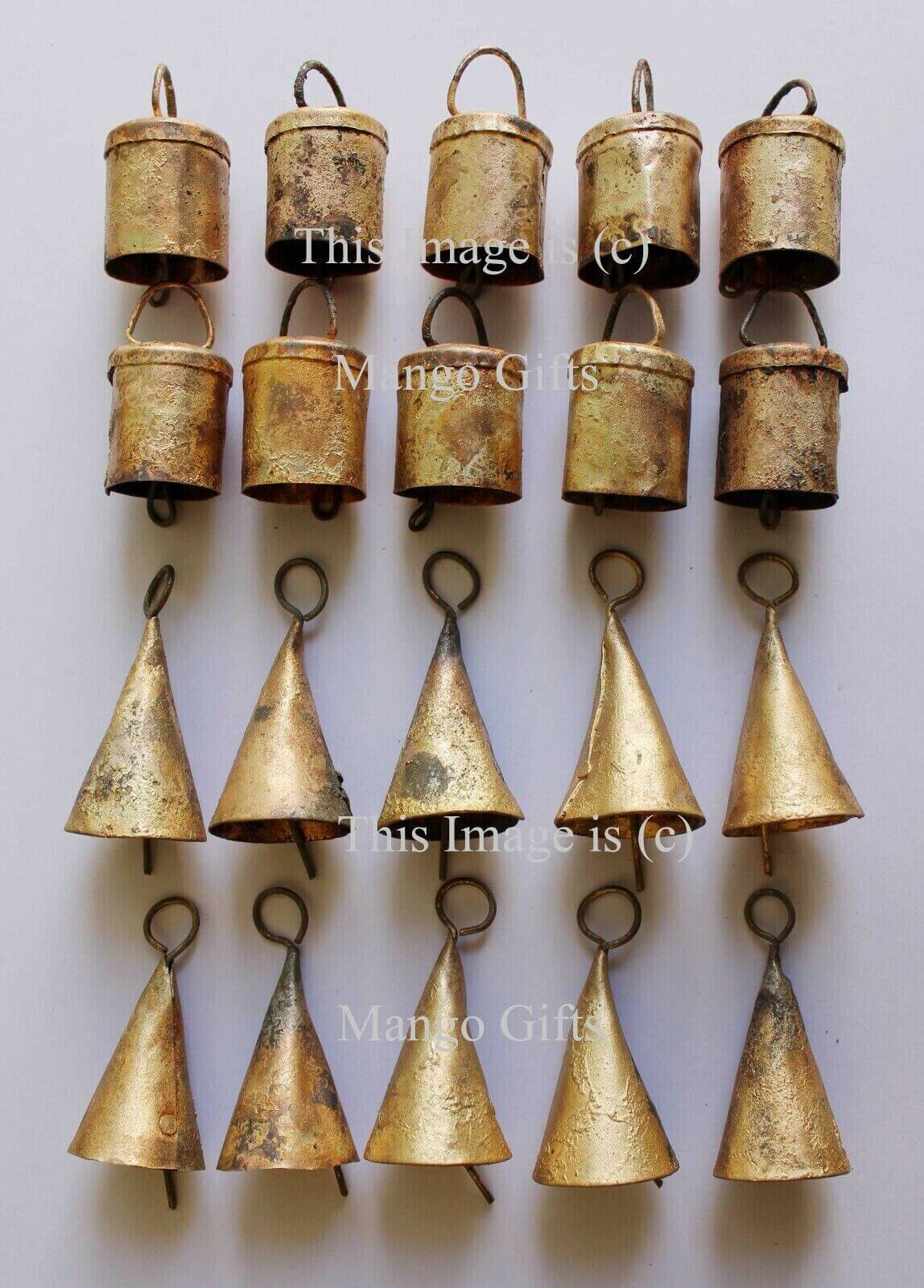 Handmade,Recycle Iron bells,Recycled Iron,Rustic Vintage,Shabby Chic,Shabby Chic Vintage bellsBellsHandmade Decorative Tin Metal Craft Bells Home Décor Vintage Wholesale 20 Pcs 2"
